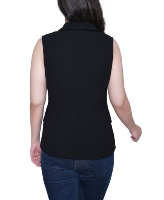 Women's V Neck Sleeveless Scuba Vest Jacket