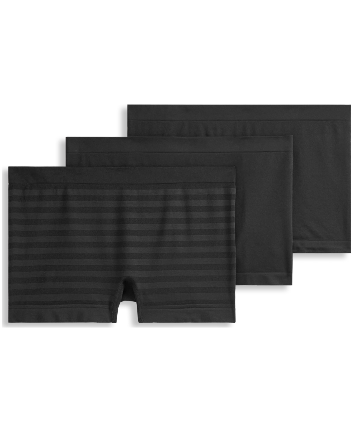 Jockey Seamfree 3-pack Full Coverage Boy Shorts In Black