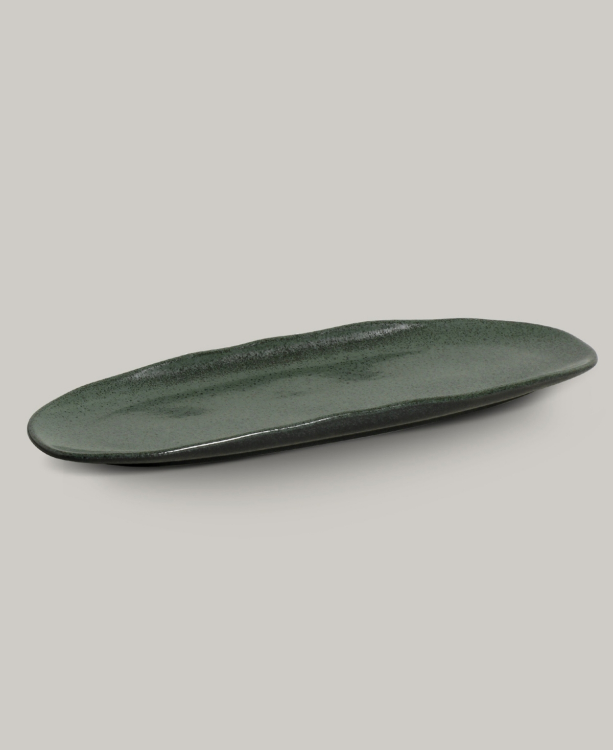 Porto Brasil 14.17" Stoneware Large Shallow Oval Platters, Set Of 4 In Green