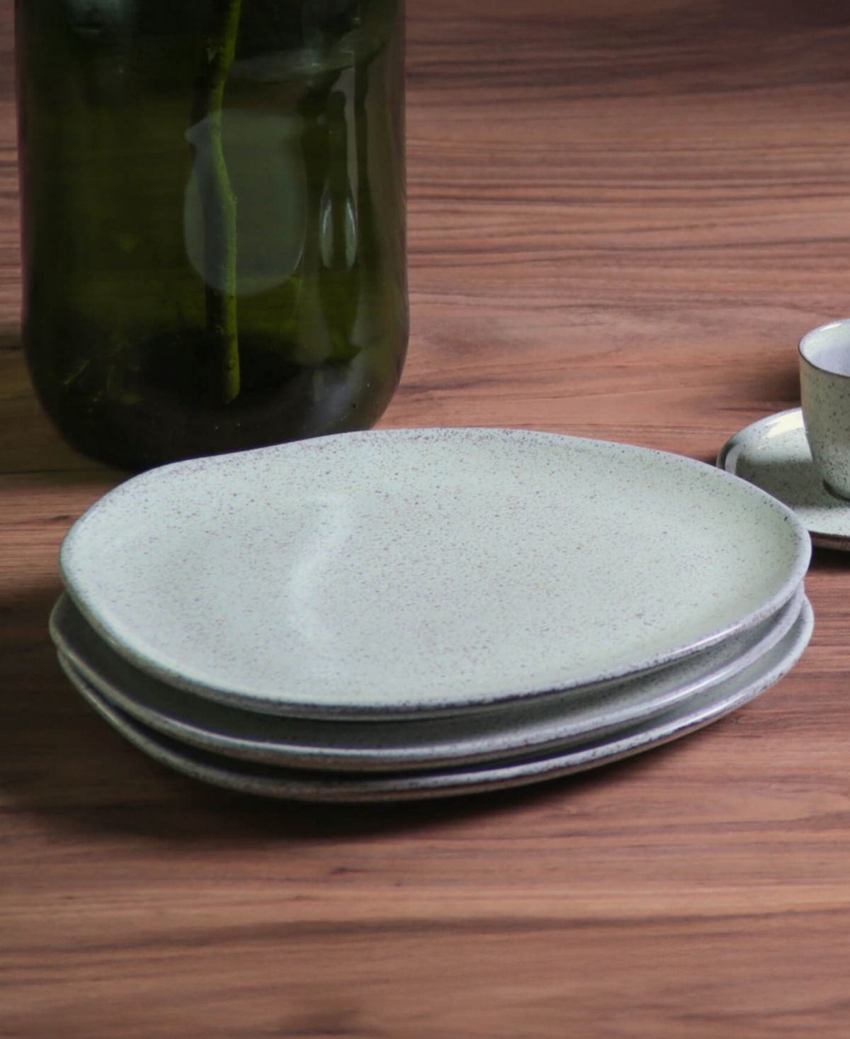 Porto Brasil Stoneware Oval Dinner Plates, Set Of 6 In Neutral