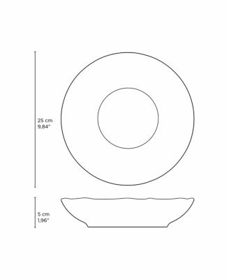 Stoneware Pasta Bowls, Set of 6