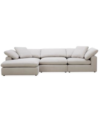 Fog 3-Pc. Fabric Chaise Sectional Sofa Set