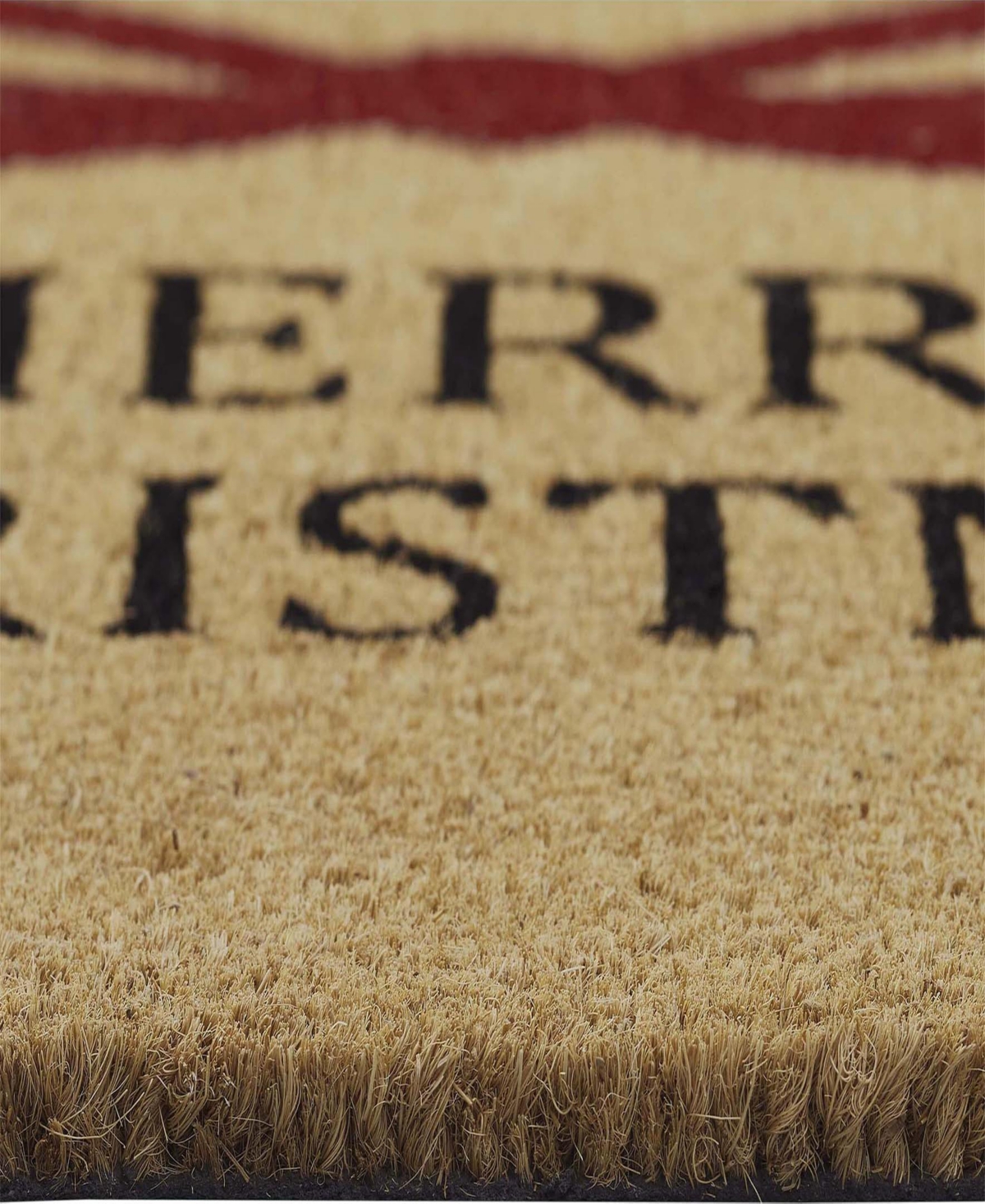 Vcny Home Merry Christmas Bow Outdoor Coir Doormat, 18" X 30" In Brown