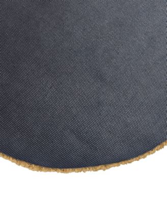 Hello Oval Coir Outdoor Doormat, 18" x 30"