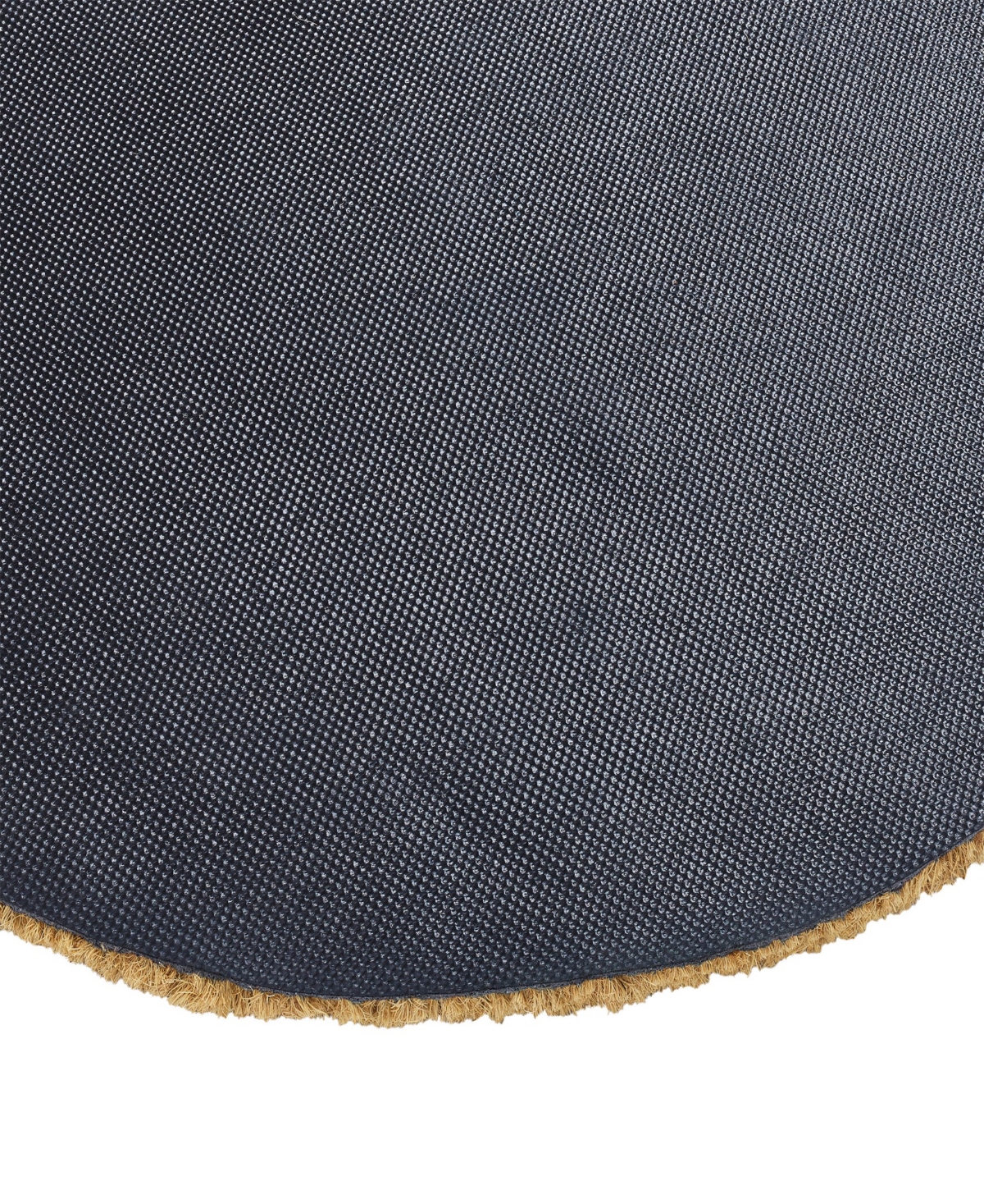 Vcny Home Hello Oval Coir Outdoor Doormat, 18" X 30" In Black