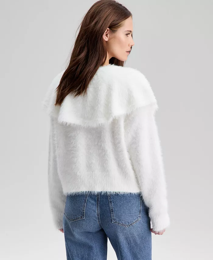 Women's Eyelash Cape Sweater - thumbnail 5