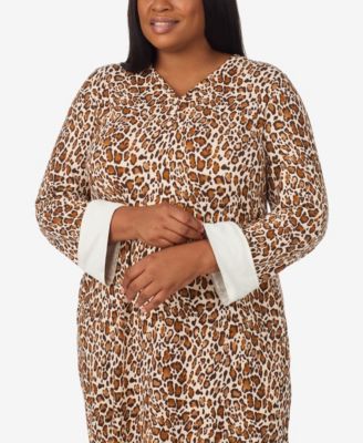 Plus Size Printed V-Neck Long Gown