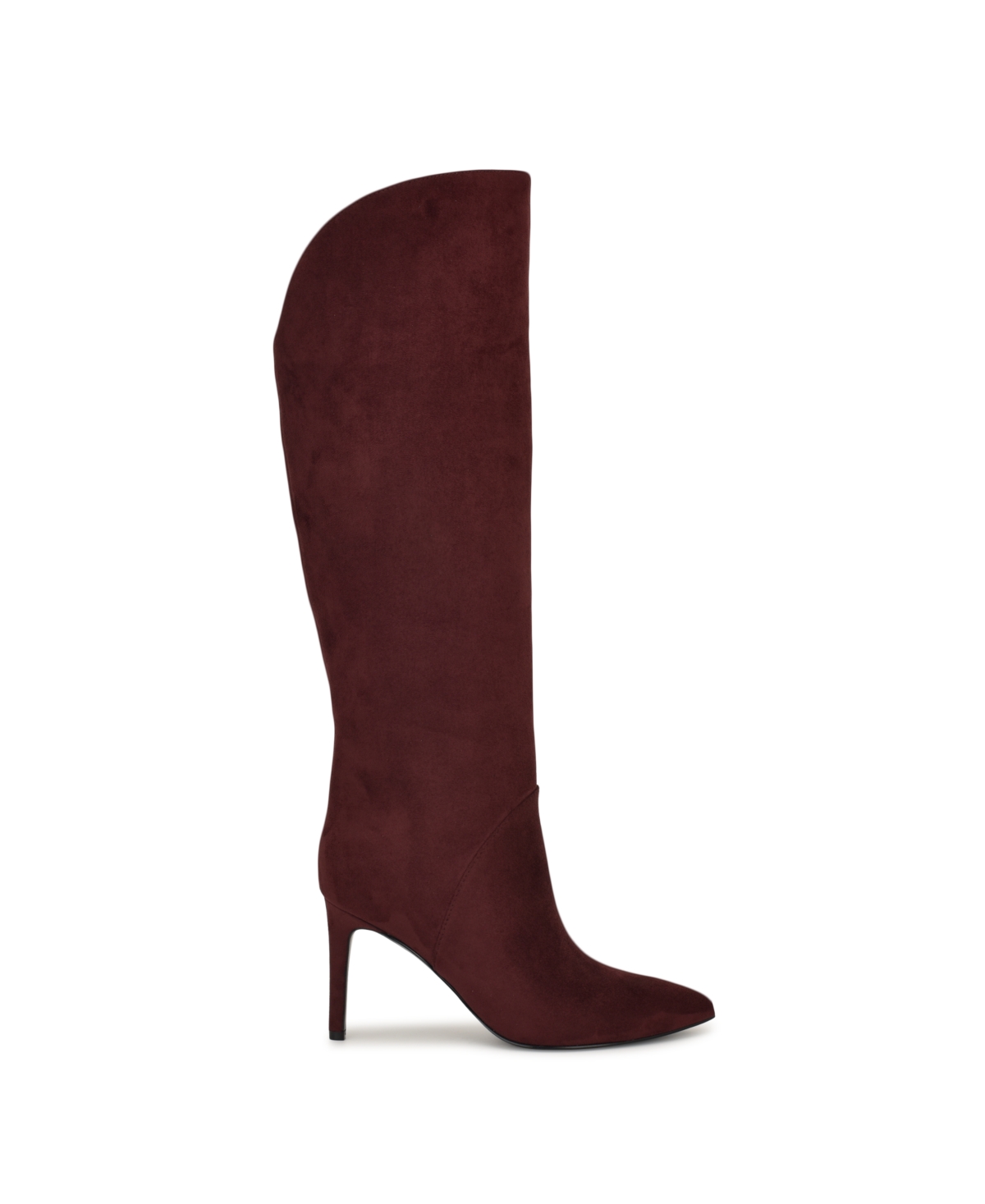 Nine West Womens Razla Tall Stiletto Dress Boots In Burgundy