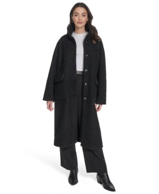 Women's Regular Boucle Stand Collar Car Coat