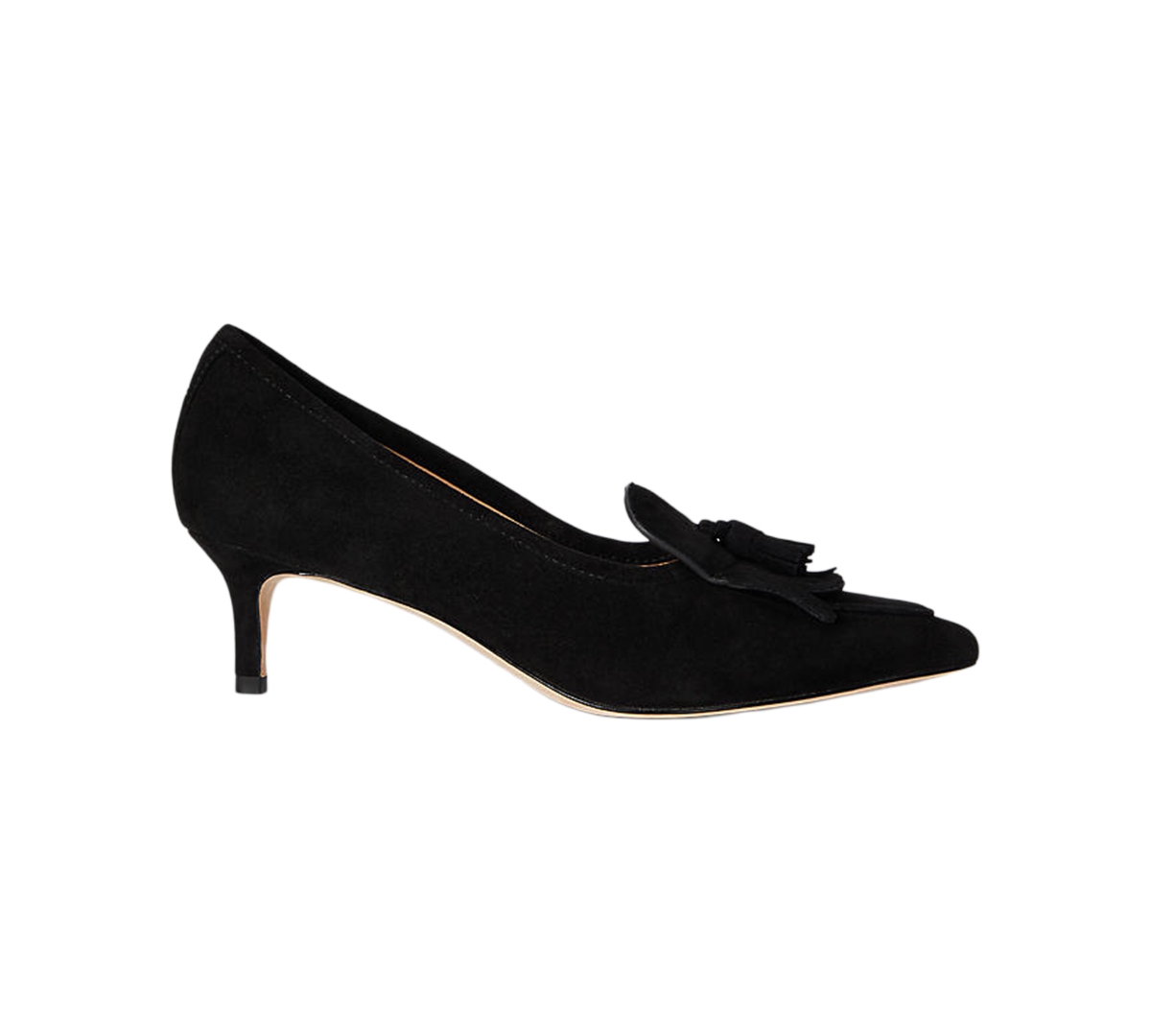 Ralph Lauren Women's Adrienne Suede Kiltie Pumps In Black