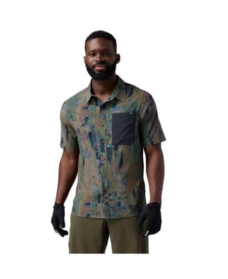 Men's Slickrock Button-Up Jersey Mountain Bike Jerseys Short Sleeve T-Shirt