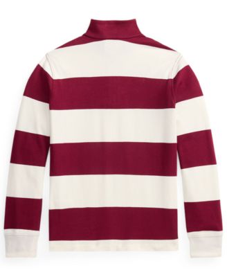 Boys' 8-20 Striped Interlock Pull-On Sweatshirt
