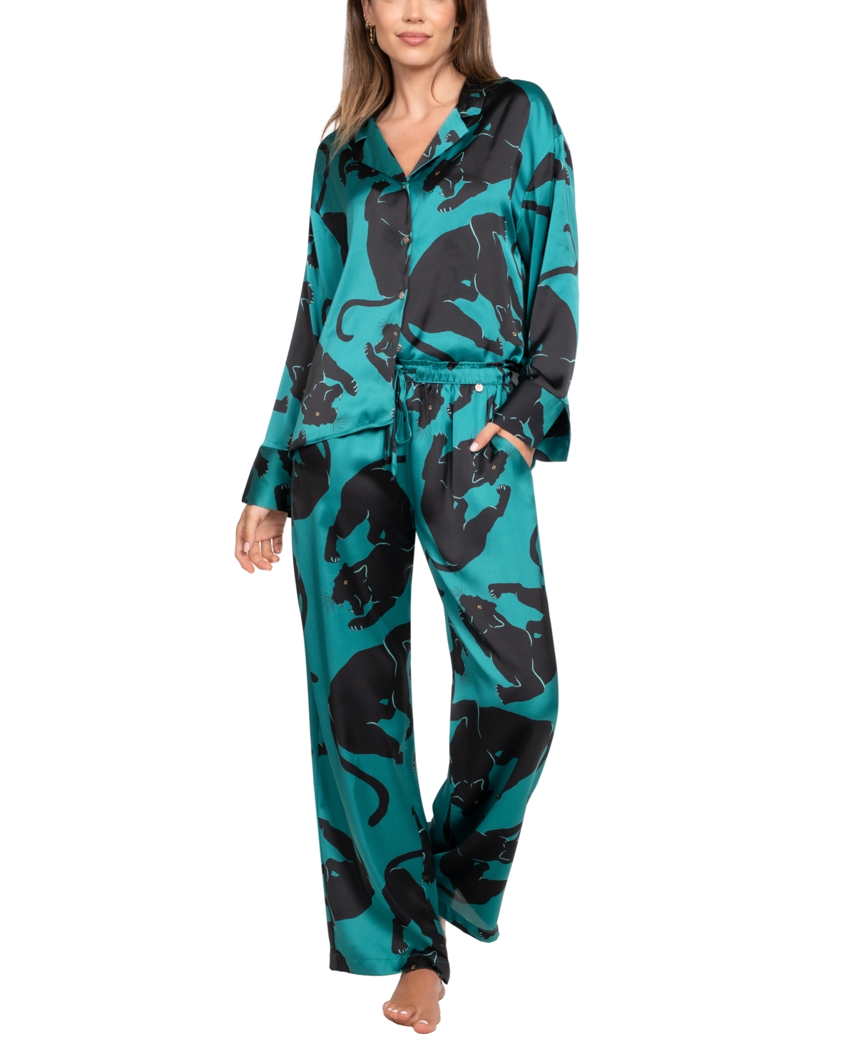 Midnight Bakery Women's 2 Piece Long Sleeves Top and Pants Loungewear Set