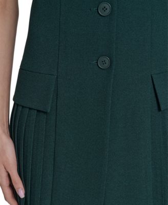 Women's Sleeveless Crepe Shirt Dress