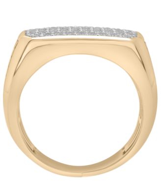 Men's Diamond Ring (1/4 ct. t.w.) in 14k Gold Plated Over Sterling Silver