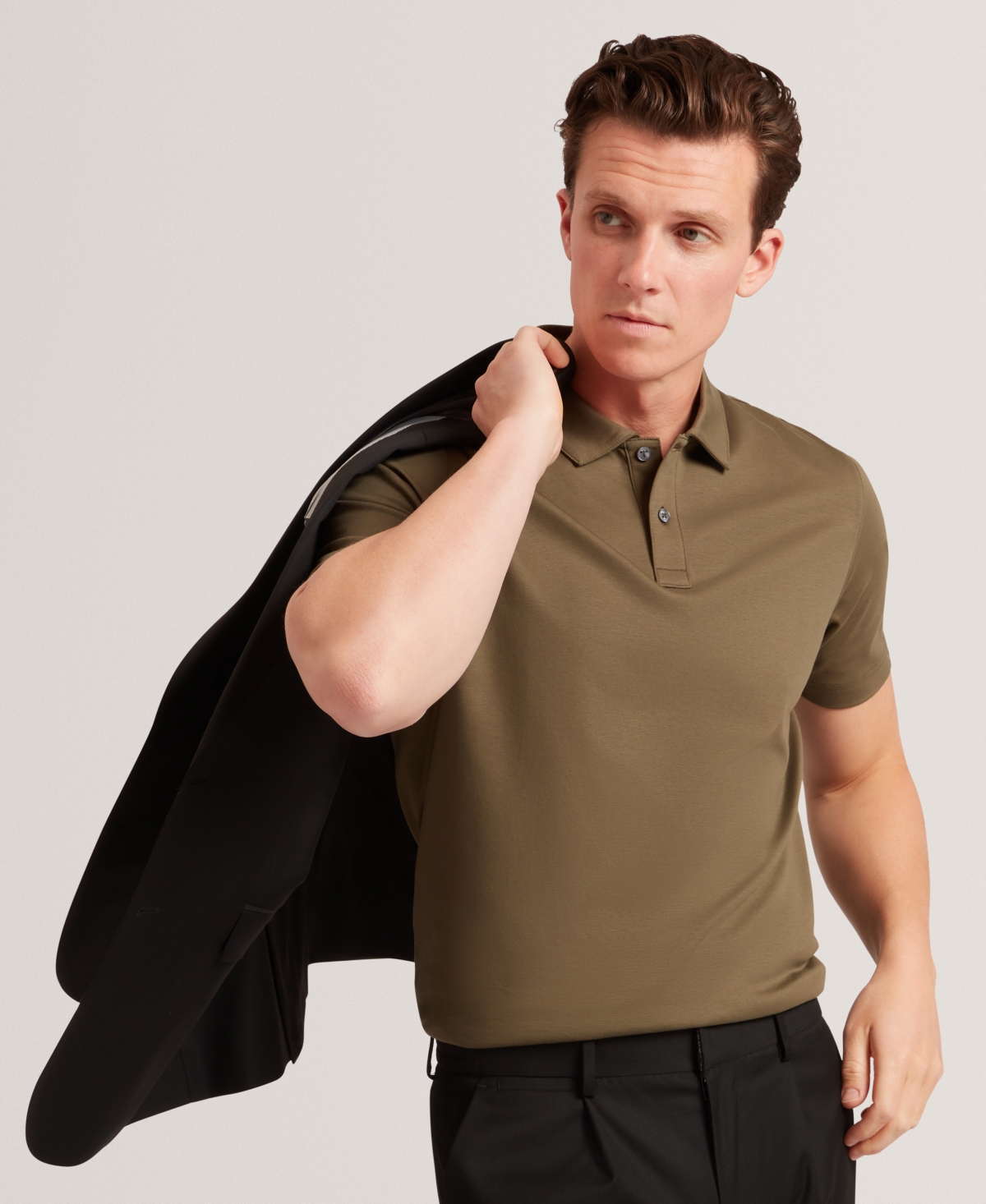 Ted Baker Connall Cotton Polo In Brown