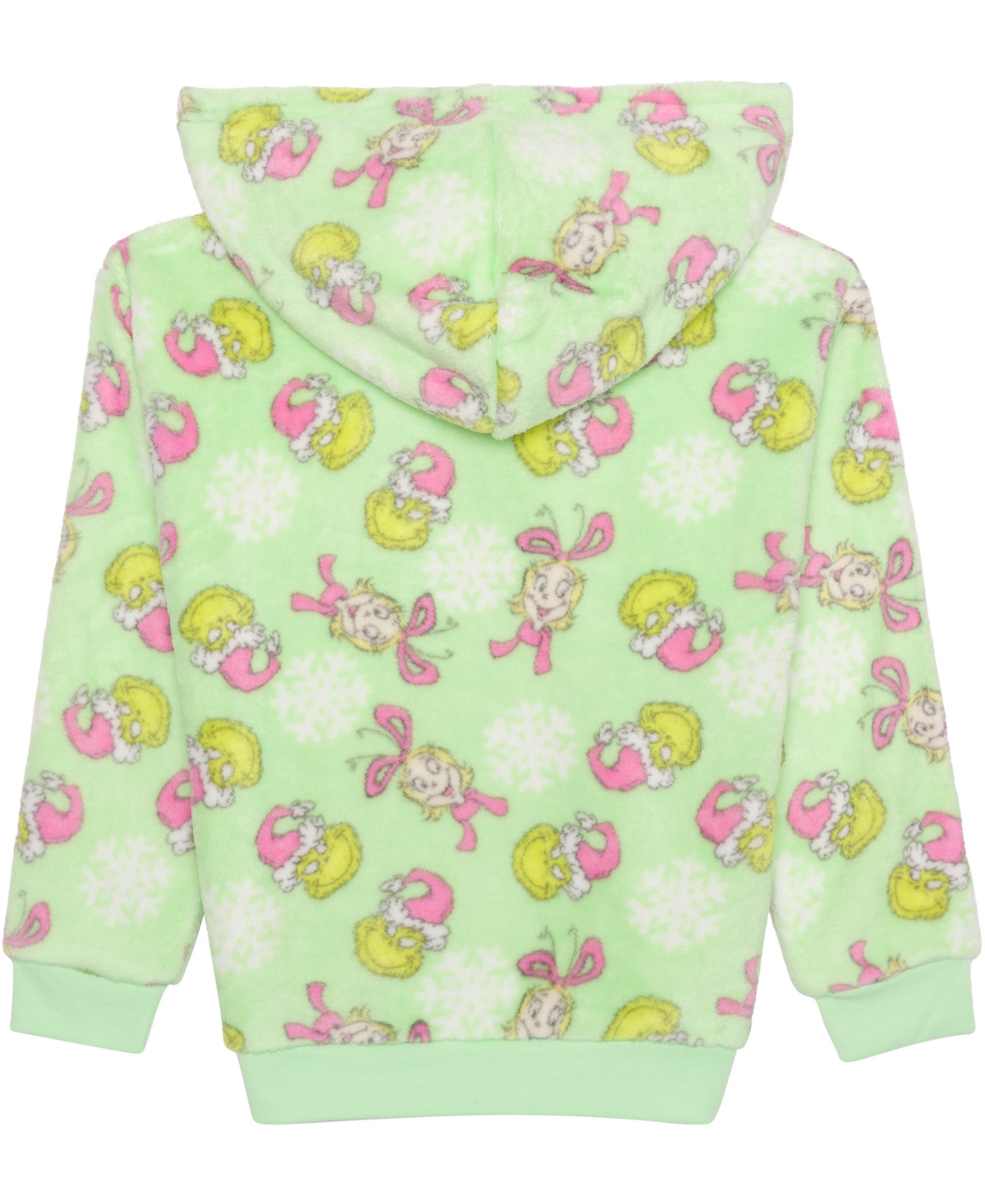 The Grinch Girls 2t-6x Cosplay Long Sleeve Pull-on Hoodie In Green