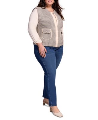 Plus Size Sleeveless Knit Vest