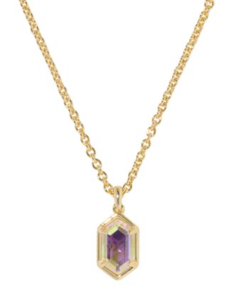14k Gold-Plated Hallie Short 18" Pendant Necklace