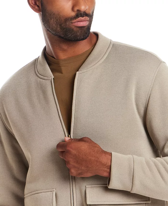 Men's Zip Front Sherpa Lined Bomber Jacket - thumbnail 8