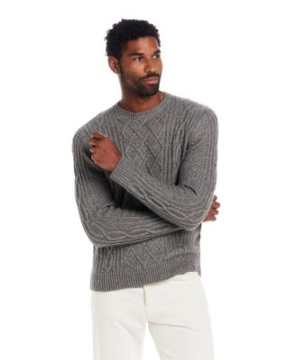 Weatherproof Vintage Men's Alpaca Blend Mixy Cable Knit Crew Neck