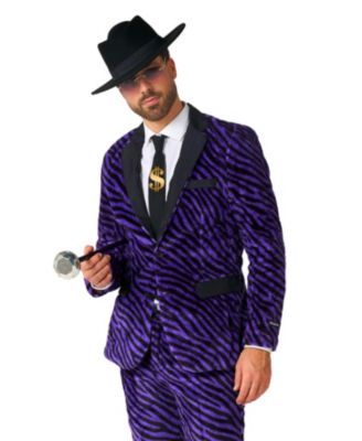 Men's Party Suit - Faux Fur Purple - Purple