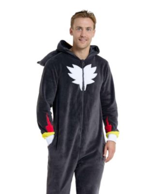 Men's Official Knuckles Union Suit - Sonic the Hedgehog Body Suit for Adults - Red