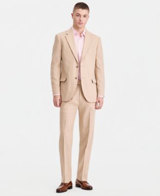 Men's Modern-Fit Cotton & Linen Nested Suit 