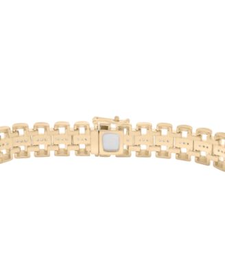 Men's Diamond (1 ct. t.w.) Link Bracelet in 14k Gold-Plated Sterling Silver