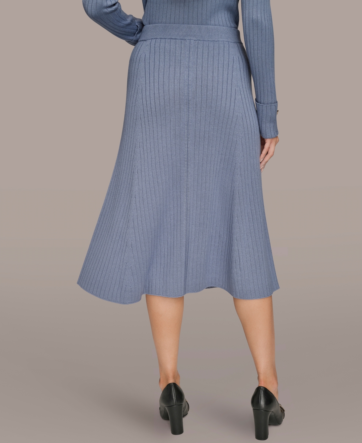Donna Karan Women's Seaming Sweater Skirt In Blue