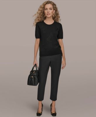 Women's Beaded Crewneck Sweater