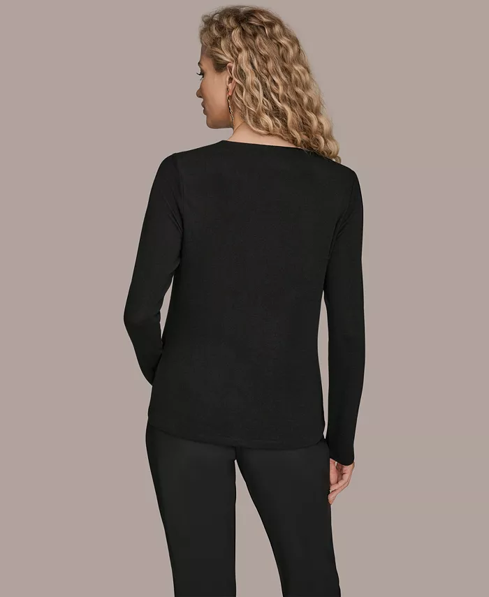 Women's Floral Detail Long Sleeves Relaxed Top - thumbnail 9