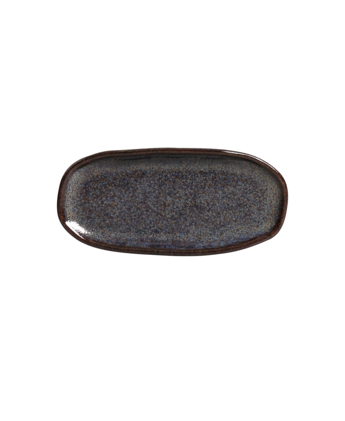 Porto Brasil Stoneware Shallow Oval Platters, Set Of 4 In Blue