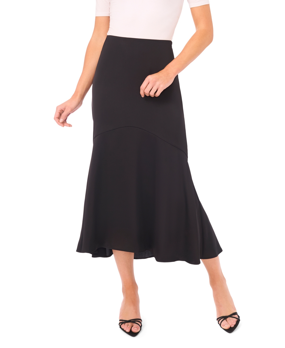 Cece Flounce Hem Midi Skirt In Animal Print