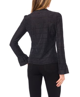 Women's Long Sleeve V-Neck Cardigan Knit Top