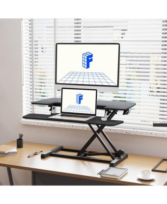 Flexispot M7 Series 35"W Manual  Adjustable Standing Desk Converter, Black