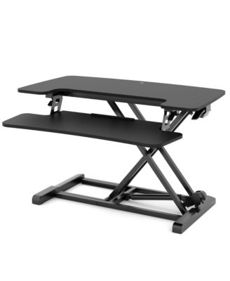 M7 Series 32"W Manual Adjustable Standing Desk Converter, Black