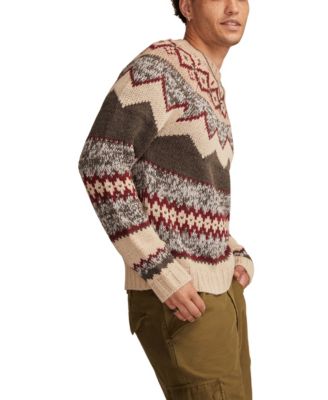 Men's Fair Isle Crewneck Long-Sleeve Sweater