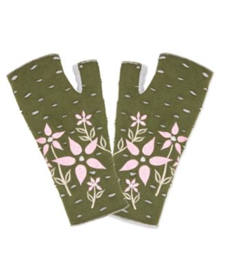 Women s Artisan Crafted Fleece Lined Viola Fingerless Gloves