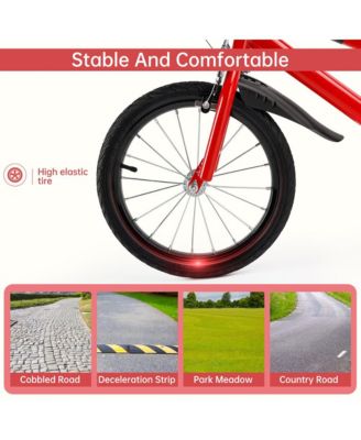 14/16 Inch Kids Bike with Training Wheels, Adjustable Design & Dual Brakes, First Bike for Ages 3-9