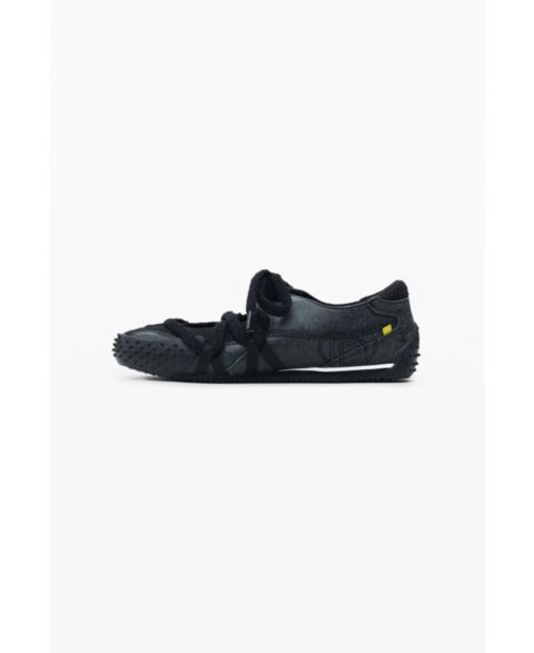 Женские кроссовки Desigual Leather lace-up, цвет: Чёрный
