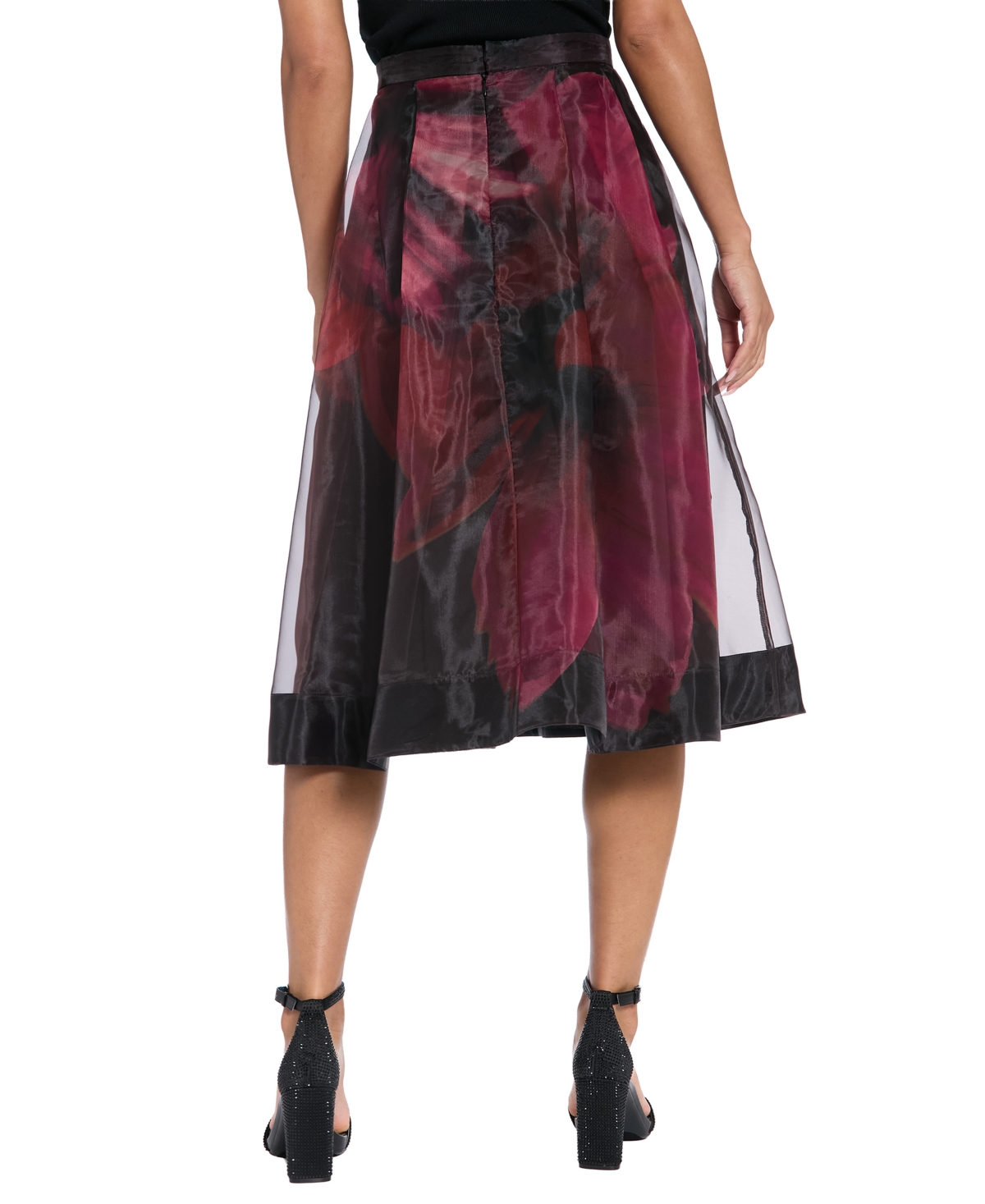 Muse Women's Pleated Organza Midi Skirt