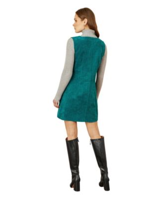 Women's Cord Tunic Dress With Pockets