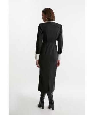 Women's Techno Cotton Shirt Maxi Shirt Dress