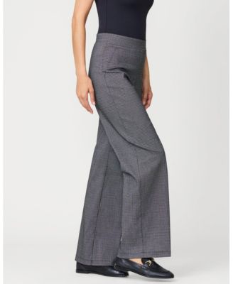 Women's Micro Grid Wide Leg Pull On Pant