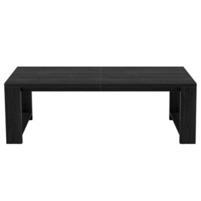 86.61-Inch Dining Table for 6-8, Farmhouse Narrow Kitchen Table with Pedestal Base Only Table)