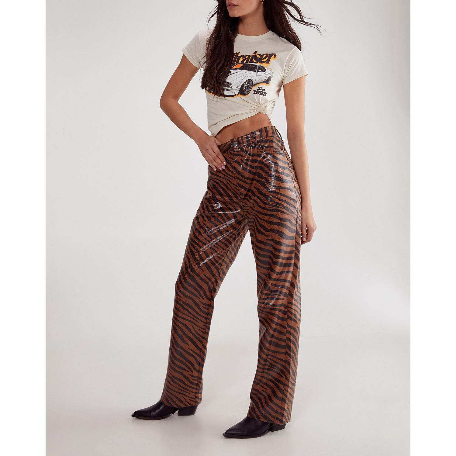 Women's Zebra Straight Leg Pant
