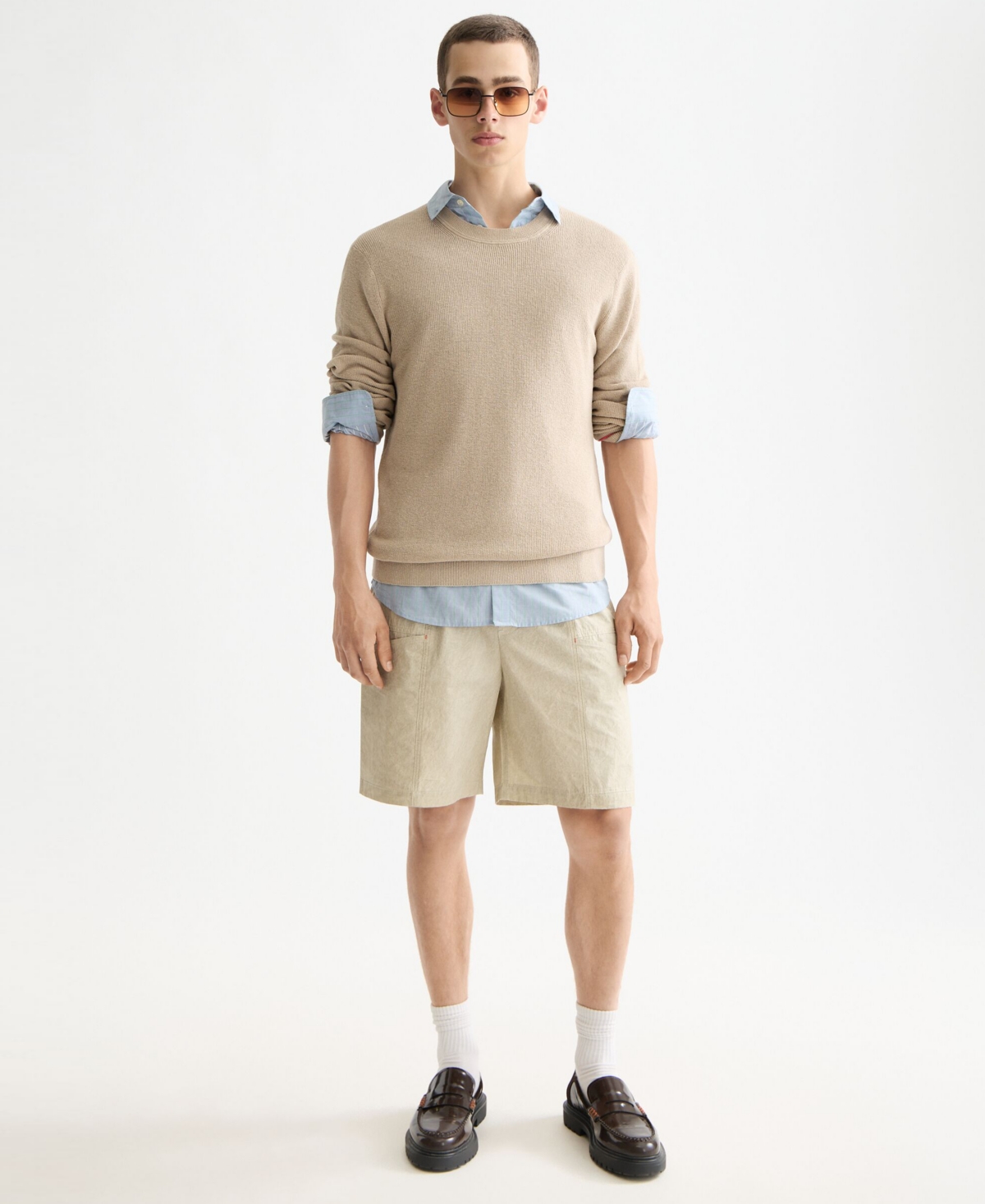 Scotch & Soda Men's Long Sleeve Crewneck Sweater In Gray