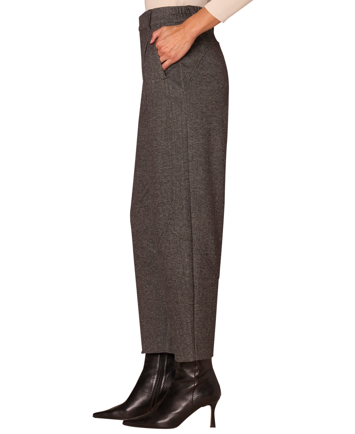 Democracy Women's Ultra Sky Rise Balloon Barrel Wide Leg Pants In Gray