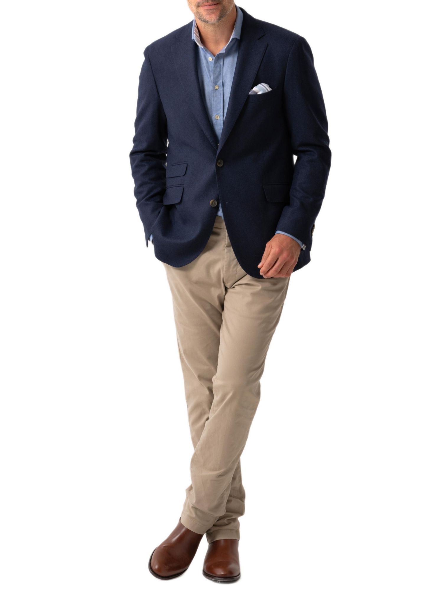 Men's Classic Wool and Cashmere Blend Blazer
